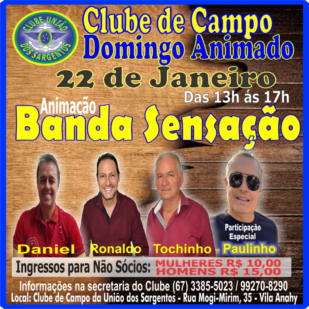 Domingo Animado no Clube de Campo 22/01/2023